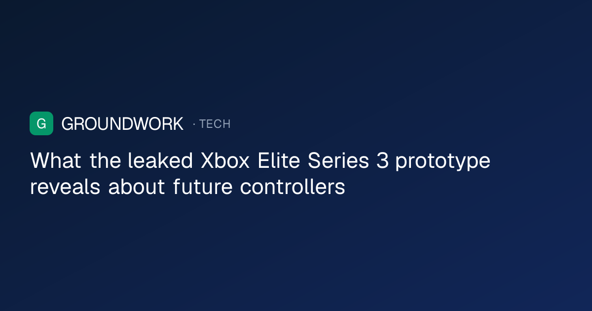 What the leaked Xbox Elite Series 3 prototype reveals about future controllers